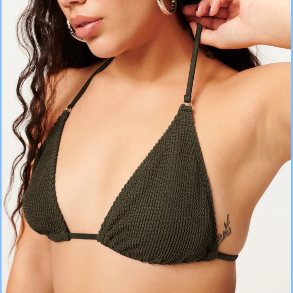 Good American Always fits tiny ties bikini swim top